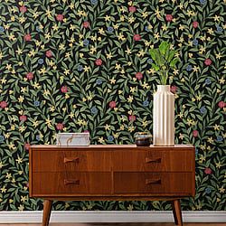 Galerie Wallcoverings Product Code TJ40800 - Mulberry Tree Wallpaper Collection - Black Colours - Wakehurst Design