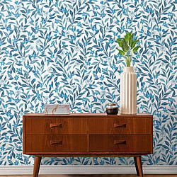 Galerie Wallcoverings Product Code TJ40802 - Mulberry Tree Wallpaper Collection - Blue Colours - Wakehurst Design