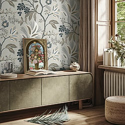 Galerie Wallcoverings Product Code TJ41108 - Mulberry Tree Wallpaper Collection - Grey Colours - Kew Design