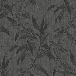 Galerie Wallcoverings Product Code TP21233 - Passenger Wallpaper Collection - Grey Black Colours - Tropical Leaves Design