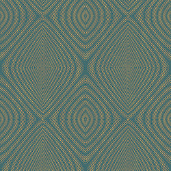 Galerie Wallcoverings Product Code TP21283 - Passenger Wallpaper Collection - Green Gold Colours - Metallic Ikat Design