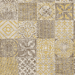 Galerie Wallcoverings Product Code TP21293 - Passenger Wallpaper Collection - Mustard Colours - Funky Tiles Design