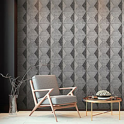 Galerie Wallcoverings Product Code UC21382 - Metropolitan Wallpaper Collection - Black Colours - Block Shapes Design