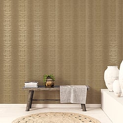 Galerie Wallcoverings Product Code W78197 - Metallic Fx Wallpaper Collection - Gold Dark Gold Colours - Metallic Layered Stripe Design