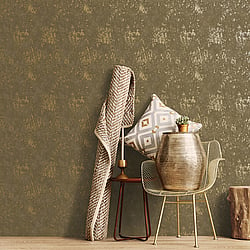 Galerie Wallcoverings Product Code W78221 - Metallic Fx Wallpaper Collection - Gold Dark Gold Colours - Metallic Industrial Texture Design