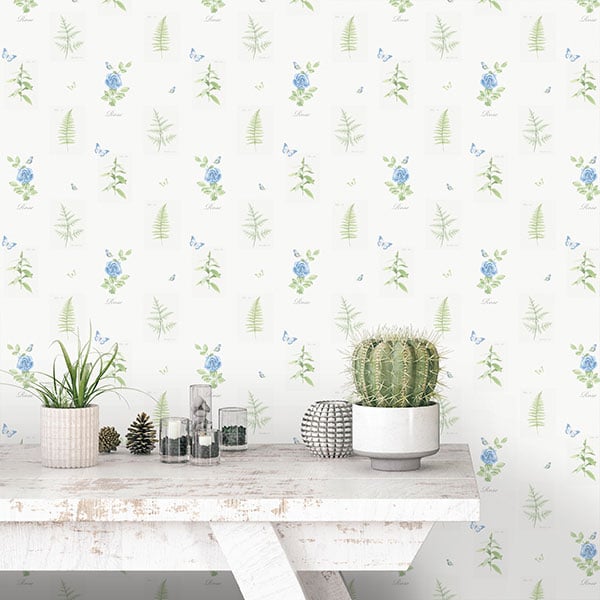 Galerie Wallpaper Product code: S45206R - Country Cottage Wallpaper Collection - Blue Green Colours -  