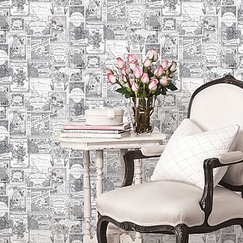 Galerie Wallcoverings Product Code G56277 - Anthologie Wallpaper Collection - Black Colours -  